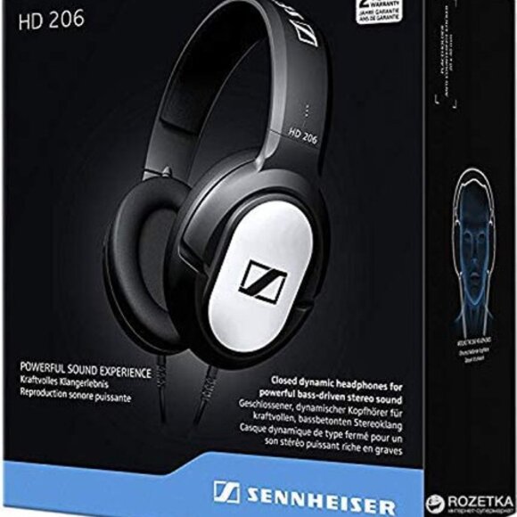 SENNHEISER HD 206 Closed-Back Over Ear Headphones New Sealed